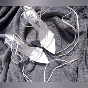 Forever21 | White String Skinny Heels | W6